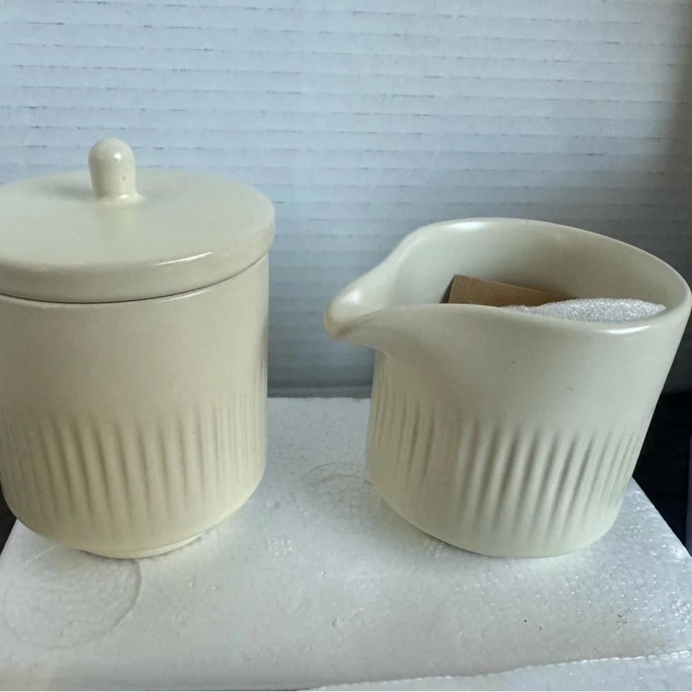 Citrine Cream Ceramic Sugar and Creamer Set